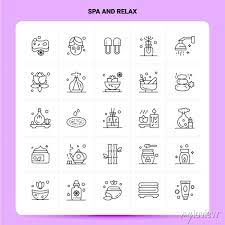 Outline 25 Spa And Relax Icon Set