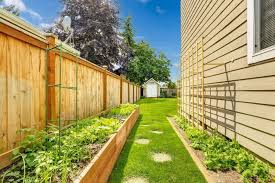 Raised Garden Bed Against A Fence