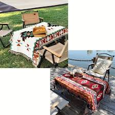 Nordic Camping Base Outdoor Tablecloth