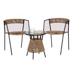 Buy Beige 2 Chairs With Table And Off