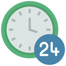 24 Hour Clock Free Time And Date Icons