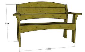 Comfortable Garden Bench Plan Pdf Plus