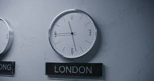 London Business Clocks Stock Photos