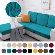 1pc Velvet Sofa Seat Cushion Cover For
