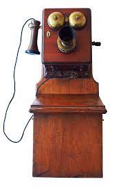 Early Wall Mounted Telephone Wooden