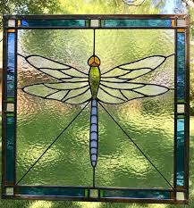 Dragonfly Stained Glass Panel 13 25 X