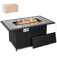 Costway 52 In Propane Fire Pit Table