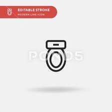 Toilet Simple Vector Icon Ilration