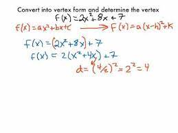 Quadratic Function Into Vertex Form