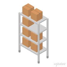 Box Rack Icon Isometric Of Box Rack