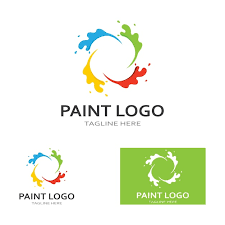 Colorful Paint Splash Icon Emblem Logo