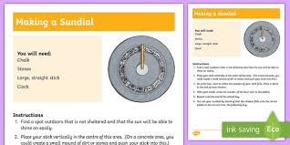 Sundial Template Outdoor Learning