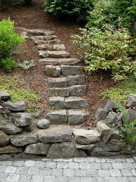 Natural Rock Steps Garden Stairs