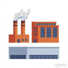Industry Factory Building Pixel Art