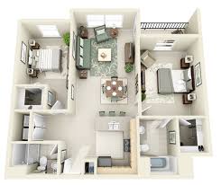Large Two Bedroom House Plan Interior