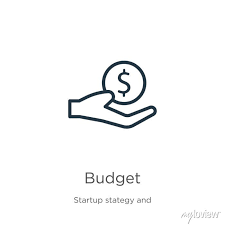 Budget Icon Thin Linear Budget Outline