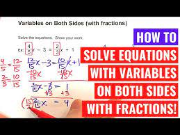 Solving Equations With Variables On