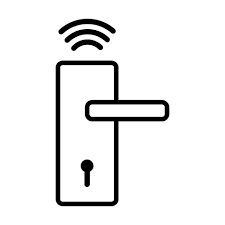 Wireless Door Lock Icon Vector Smart