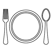 Plate Spoon And Fork Icon Outline Style