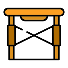 Metal Folding Chair Icon Outline Vector