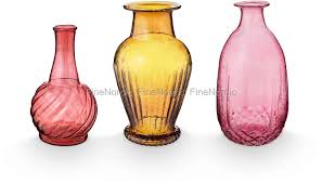 Pip Studio Glass Vases M Pink Yellow