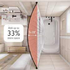 Curved Shower Rod Matte Black 66 Inch