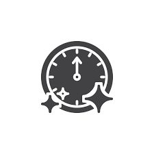 Clock Outline Icon Stock Vector