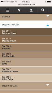 Sherwin Williams Latte Color Strip