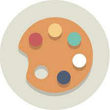 Mixed Art Flat Style Palette Icon