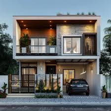 Beautiful Modern Duplex House Entrance