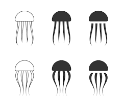 Jellyfish Icon Simple Design Vector