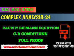 Cauchy Riemann Equations C R