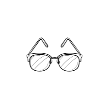 Eyeglasses Hand Drawn Outline Doodle