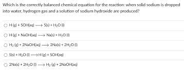 Correctly Balanced Chemical Equation