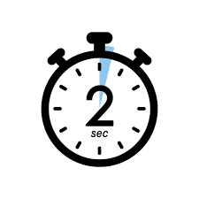 Two Seconds Stopwatch Icon Timer Symbol