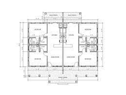 Gable Truss Duplex House Plan Design