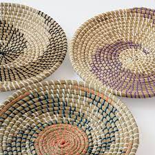 Woven Seagrass Flat Baskets