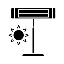Infrared Heater Glyph Icon Pedestal