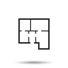 House Plan Simple Flat Icon Vector