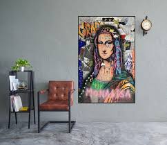 Banksy Mona Lisa 100 Hand Painted