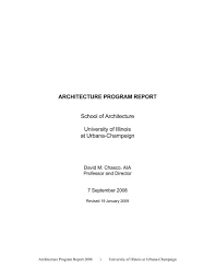 Architecture Program Report School Of