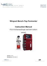 Winpact Bench Top Fermenter Instruction