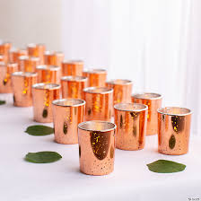 Bulk 36 Pc Copper Mercury Glass Votive