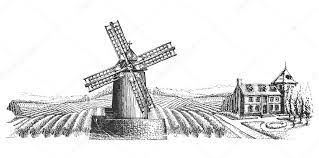 Windmill Vector Logo Design Template