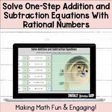 Solve One Step Addition Subtraction