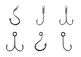 Fish Hook Vector Art Icons And