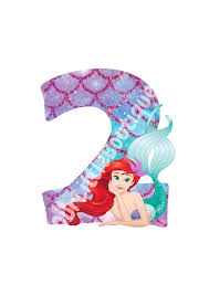 Little Mermaid 2nd Birthday Cake Topper