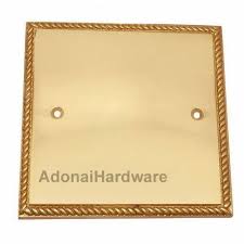 Square Golden Georgian Switch Plate