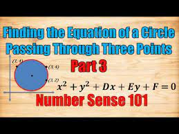 Equation Of A Circle Passing Through 3