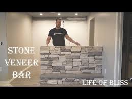 Stone Veneer Bar Or Fireplace